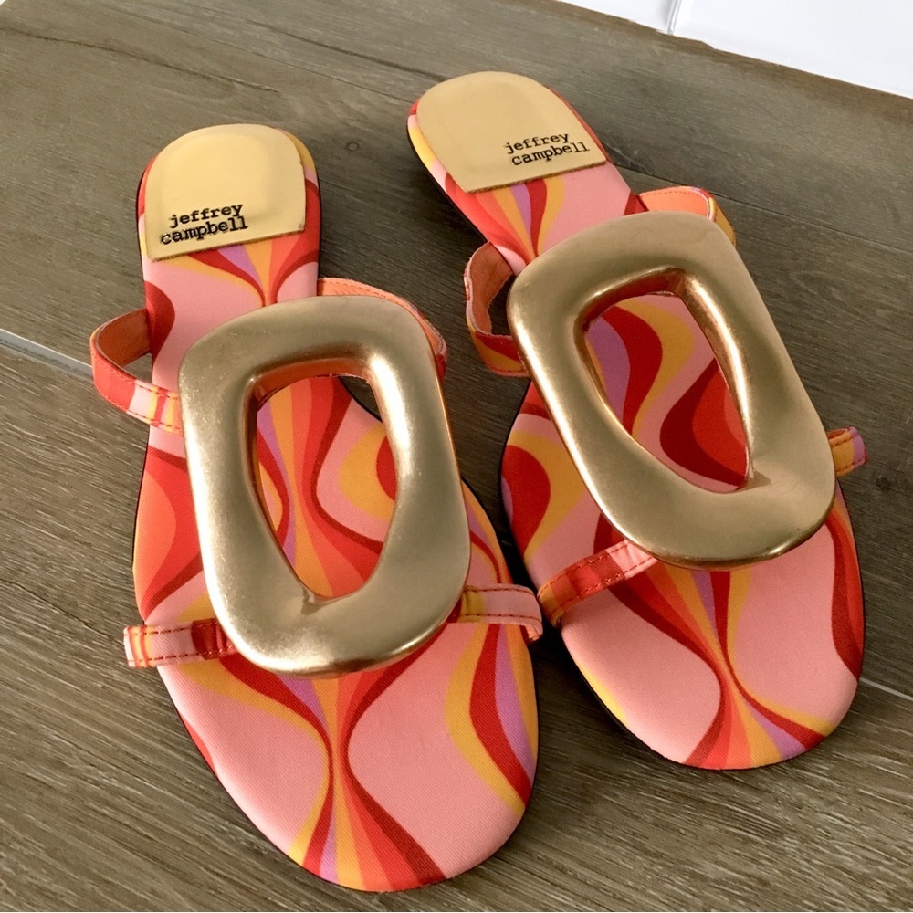 Jeffrey Campbell Linques Slide Sandals Sz 7.5 NWT